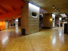 Level -1 at the Barbican Centre viewed from the Stalls Lounge