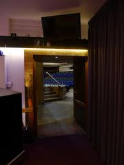 Main hall at the Barbican Centre from backstage door