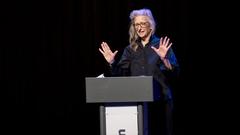 Annie Leibovitz speaking at Barbican