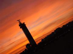 Light house in Marina Beach during evening time