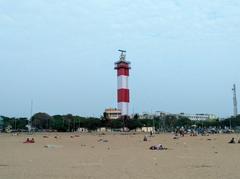 Chennai Light House from Marina Beach