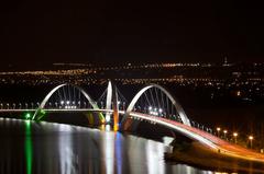 JK Bridge illuminated during Earth Hour 2012 in Brasilia, Brazil