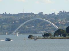 One of the three arches of the JK Bridge in close-up