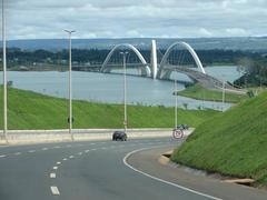 Ponte JK in Brasília at sunset