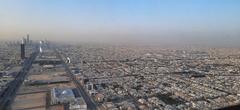 view from Kingdom Tower at dusk