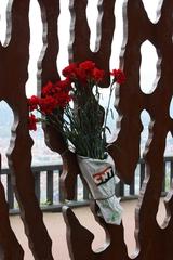 Flowers on memorial in Artxanda, Bilbao