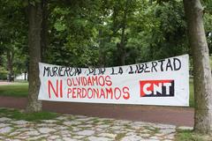 Banner near memorial in Artxanda, Bilbao