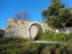 Forte Sperone in Genova with lush greenery