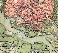 Historical map of Altona, Hamburg, Harburg from 1789 to 1796