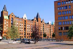 HafenCity in Hamburg waterfront view