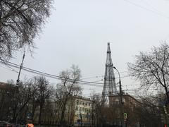 Retro tram at Shabolovka Street during the Moscow Retro Tram Parade 2019