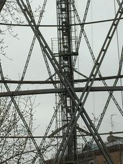 Close-up view of the Shukhov Tower's framework