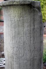 Fragment of a column in the amphitheater of Pozzuoli