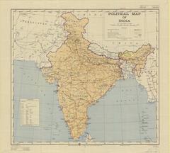 1954 political map of India