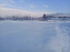 Chewdara Village covered in snow