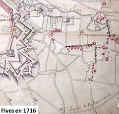 village of Fives in 1716