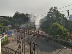 Garbage burning in Kanpur, India