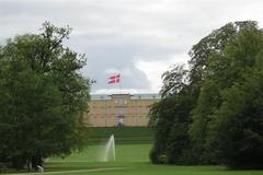 Frederiksberg Slot viewed from the lawn near the Chinese tea house