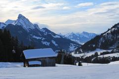 Panoramic view of Gstaad - Schönried - Saanenmöser