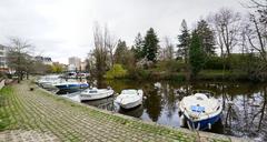 L'Erdre River and Île de Versailles in Nantes, France