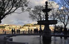 São Pedro de Alcântara lookout in Lisbon, Portugal