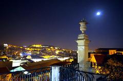 Landscape view of Lisbon with historic buildings and Tagus River