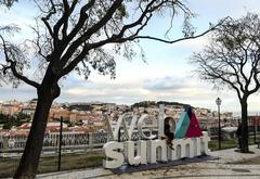 Web Summit branding at São Pedro Alcântara in Lisbon, 2019