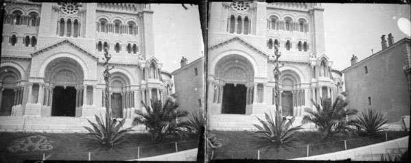 Agaves in front of Notre-Dame Cathedral, Monaco, April 1905