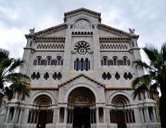 Facade of the Cathedral of Our Lady of the Immaculate Conception in Monaco
