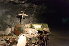 Mining equipment in Seegrotte