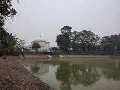 Baneshwar Shiva temple in Cooch Behar district with Shiva Dighi in the backdrop