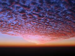 Altocumulus clouds at sunset over Mussoorie