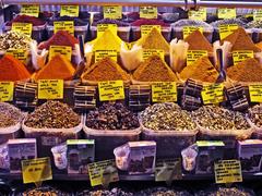 Spice stall at the Egyptian Bazaar in Istanbul