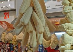 sponges made of sponge gourd and animal origin at Spice Bazaar in Istanbul