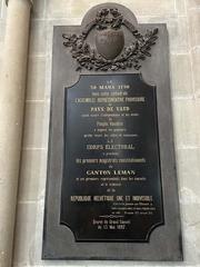 Cathedrale de Lausanne entrance plaque