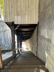 stone staircase under Maison Levade