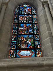 Cathédrale de Lausanne stained glass tribute to Major Davel