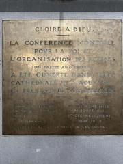 Cathédrale de Lausanne Plaque Gloire à Dieu