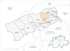 Map of the municipality of Rüttenen in 2007