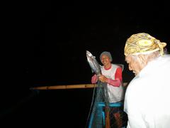 Balinese fishermen from Jimbaran fishing at night