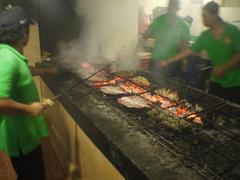 Grilling fish in Jimbaran, Bali