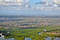 Aerial view of Jimbaran and its mangrove forests