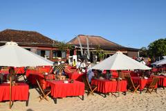 Jimbaran beach panoramic view