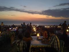 Candle light dinner at Jimbaran beach