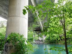 Grosse Kanalbrücke over the Aare river near Interlaken in Switzerland