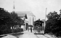 Historical steam tramway at Wienergasse station before 1921