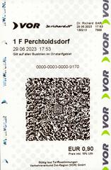 Bus ticket in Perchtoldsdorf town area for seniors