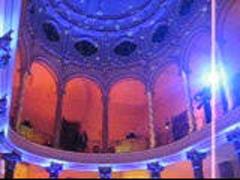 Illuminated ceiling of Ariana Museum