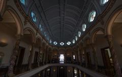 Ariana Museum grand hall with marble columns and painted ceilings