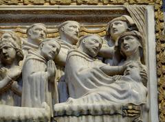 Detail of the tomb of St. Peter Martyr in Portinari Chapel, Basilica of Sant'Eustorgio, Milan